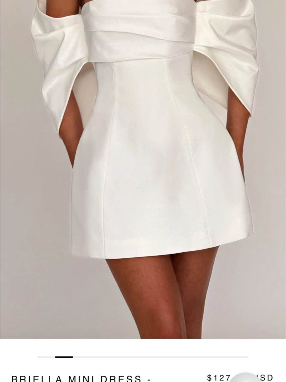 Briella Off-Shoulder White Mini Dress